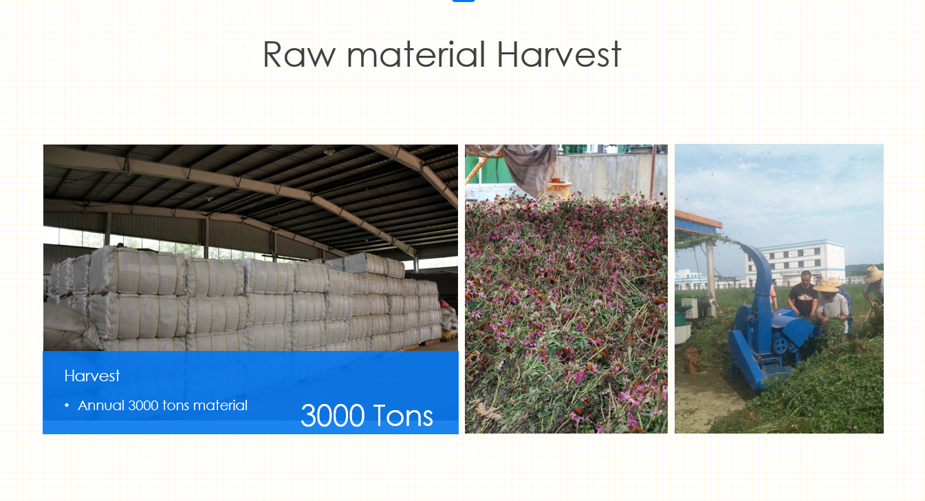 Raw material Harvest